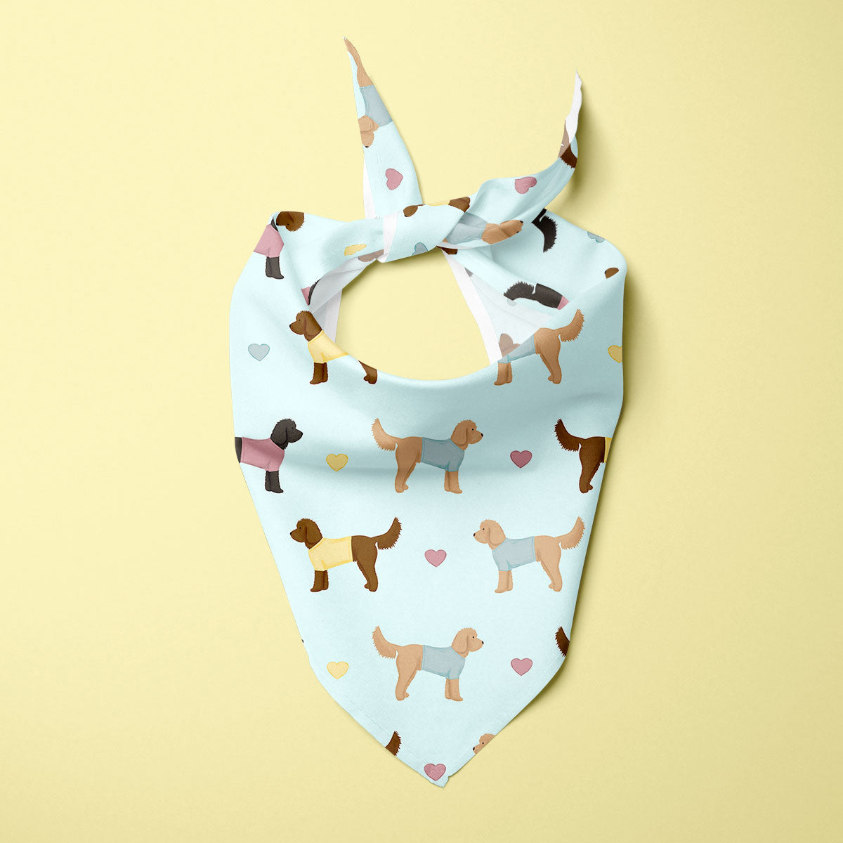 Cockapoos and Hearts Dog Bandana