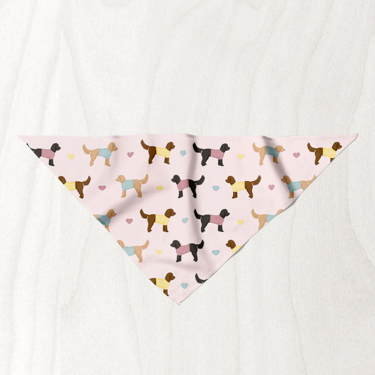 Cockapoos and Hearts Dog Bandana