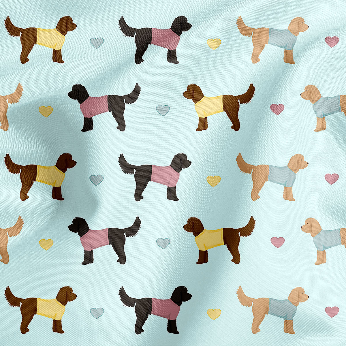 Cockapoos and Hearts Dog Bandana