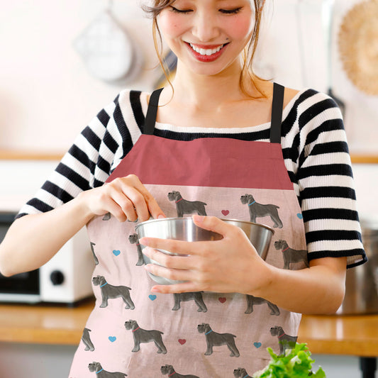 Miniature Schnauzers and Hearts Apron