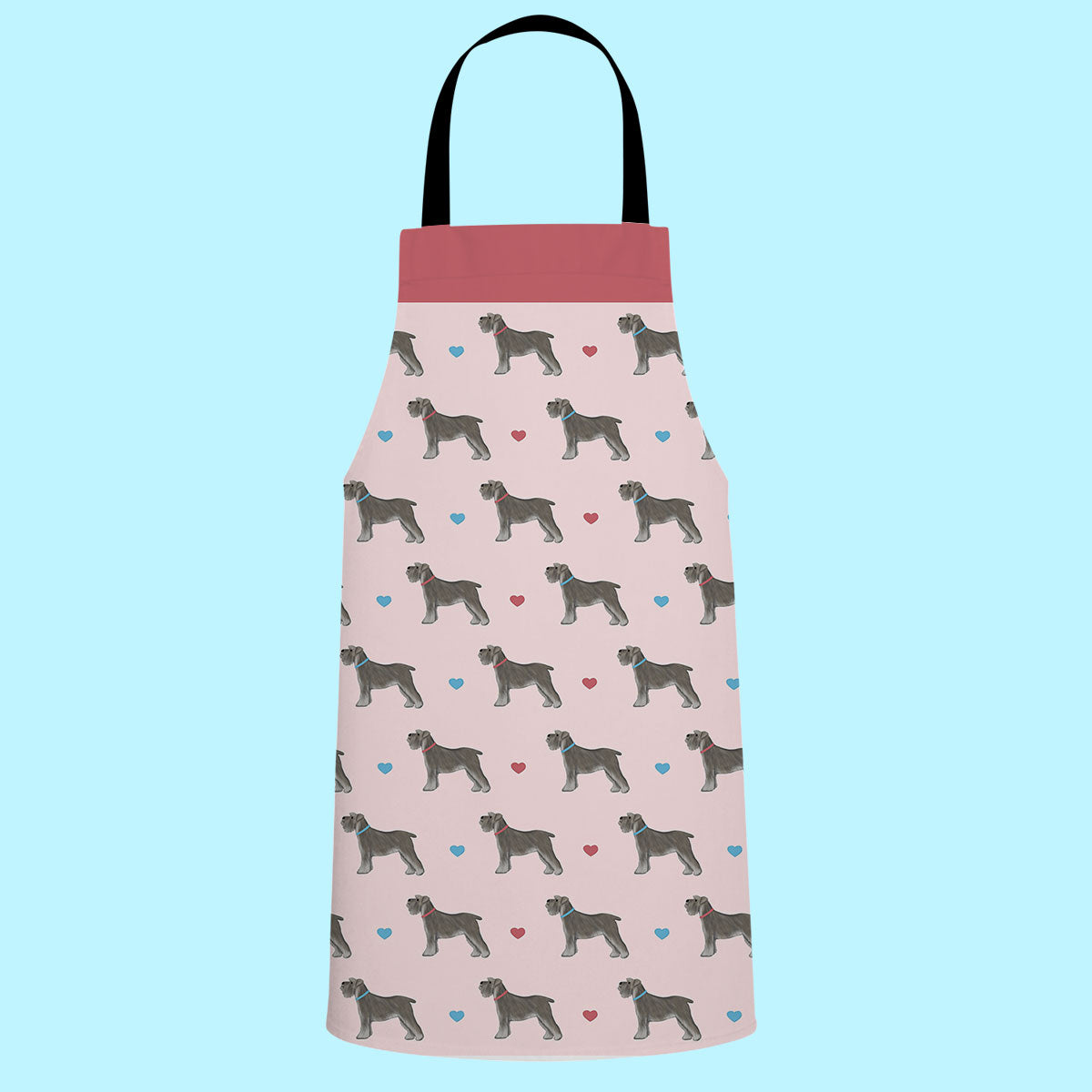 Miniature Schnauzers and Hearts Apron