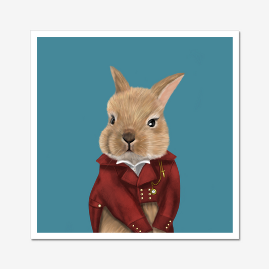 Rabbit in Victorian Clothing - Art Print