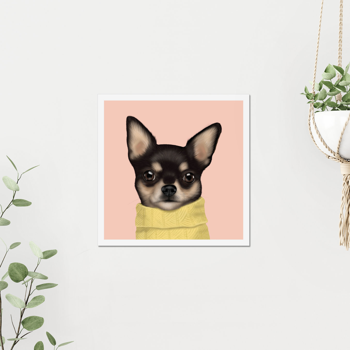 Chihuahua in Yellow Jumper Art Print