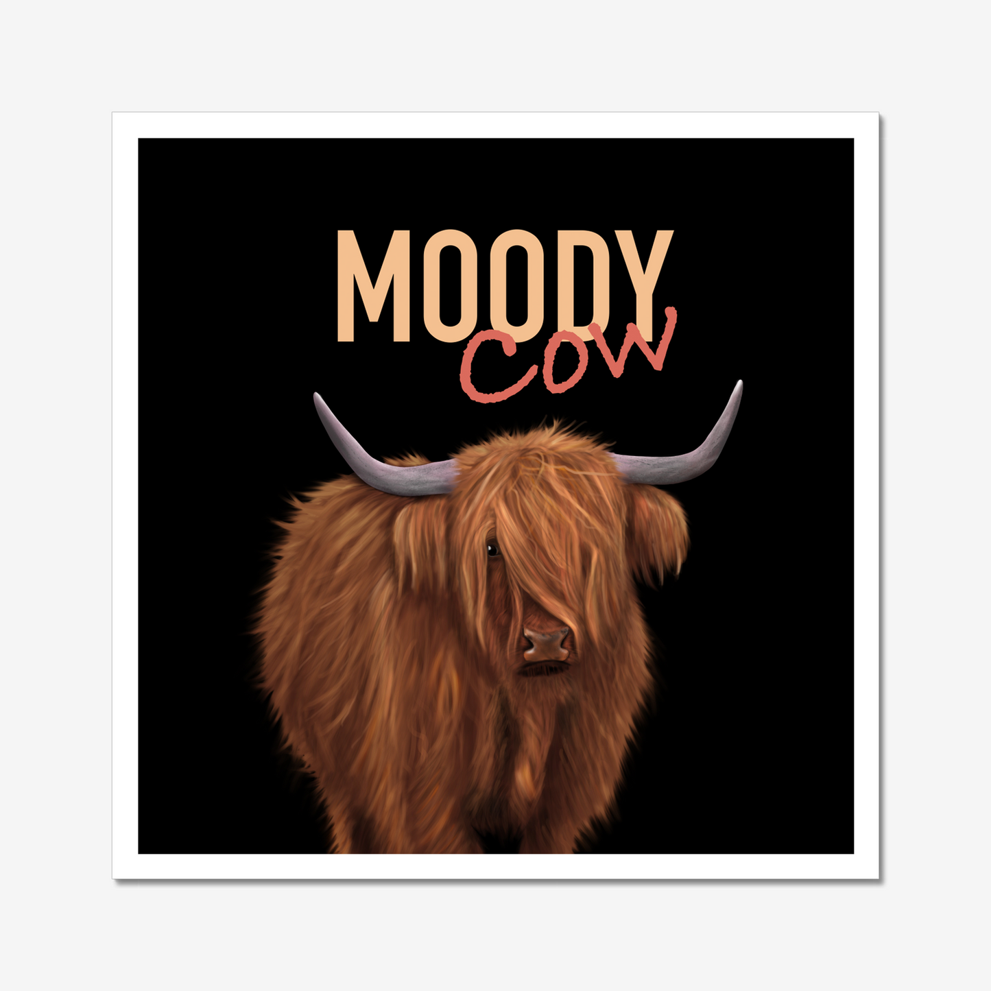 Moody Cow - Art Print