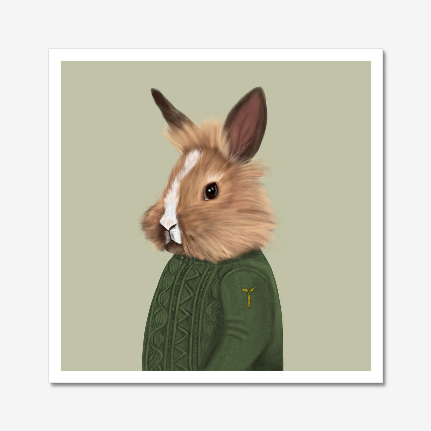 Leo the Lionhead Bunny - Art Print