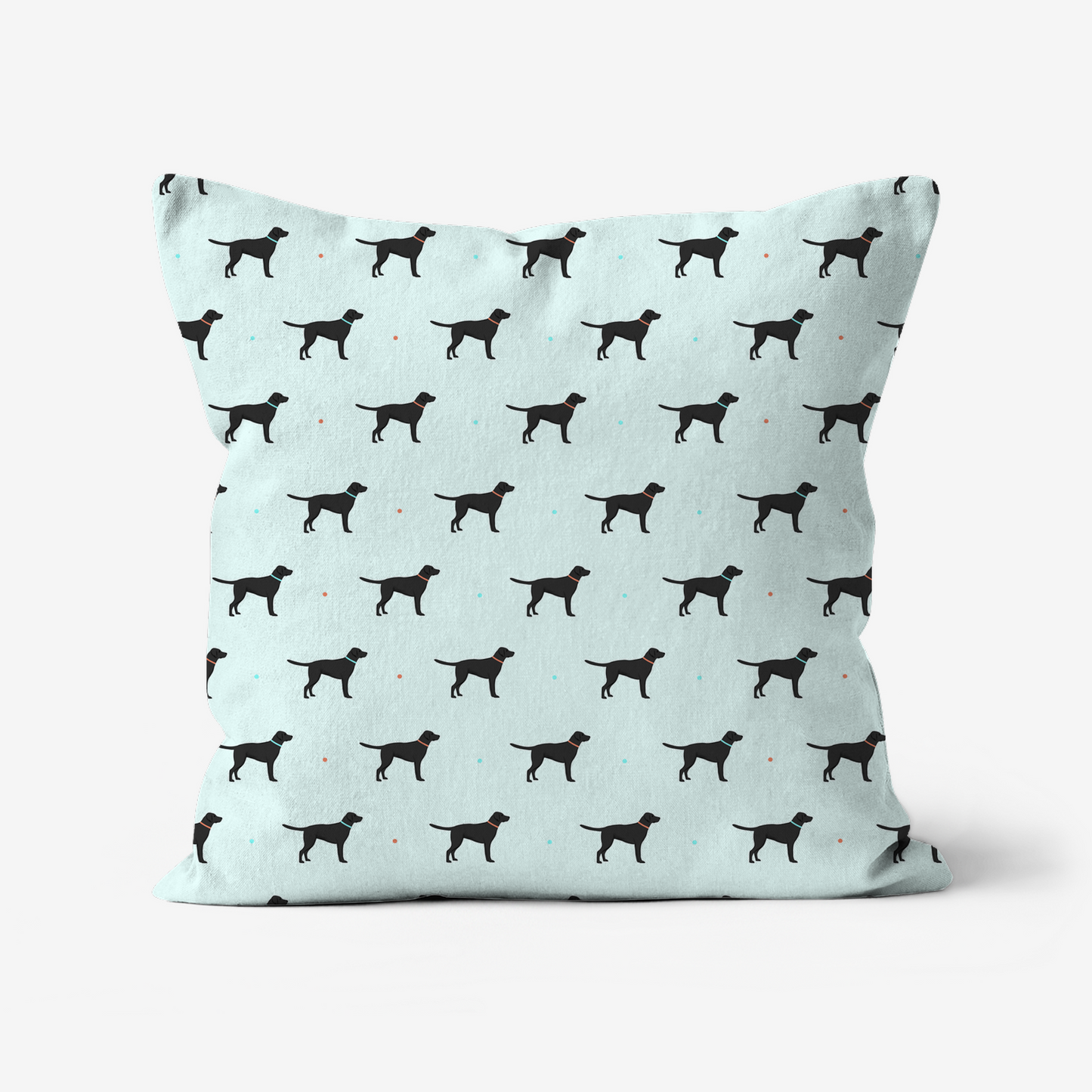 Black Labrador Pattern Cushion