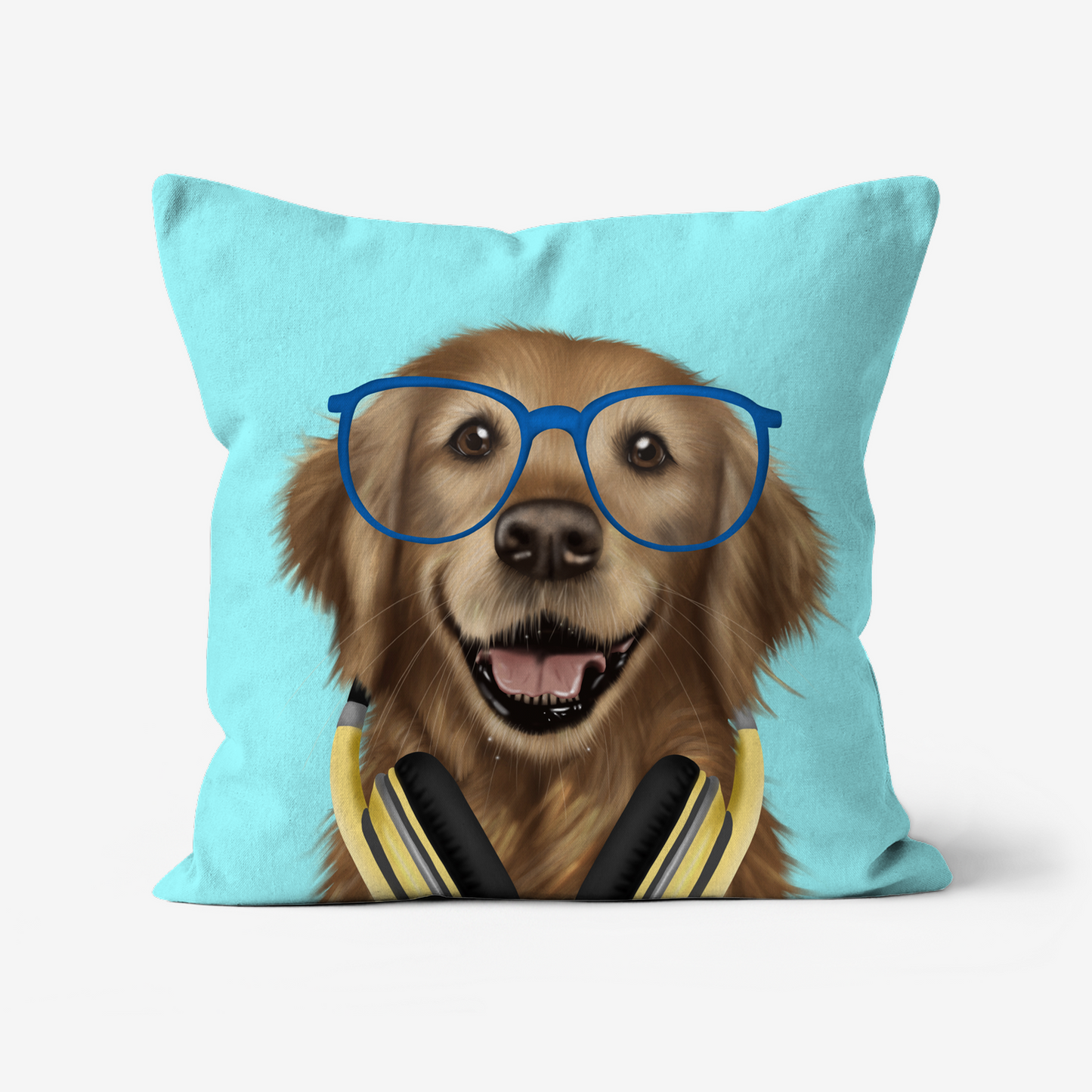 DJ Golden Retriever Cushion