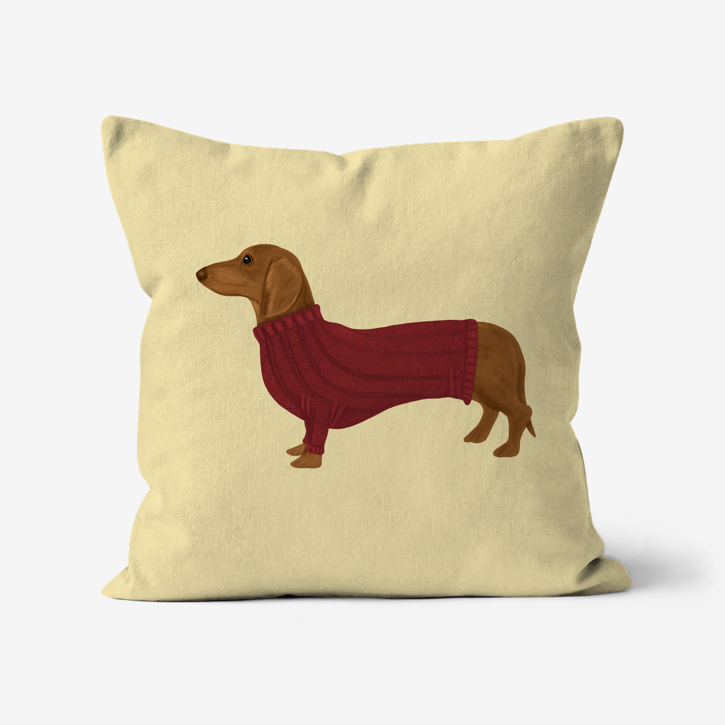 Dachshund in Red Jumper illustration by Kitty's Art