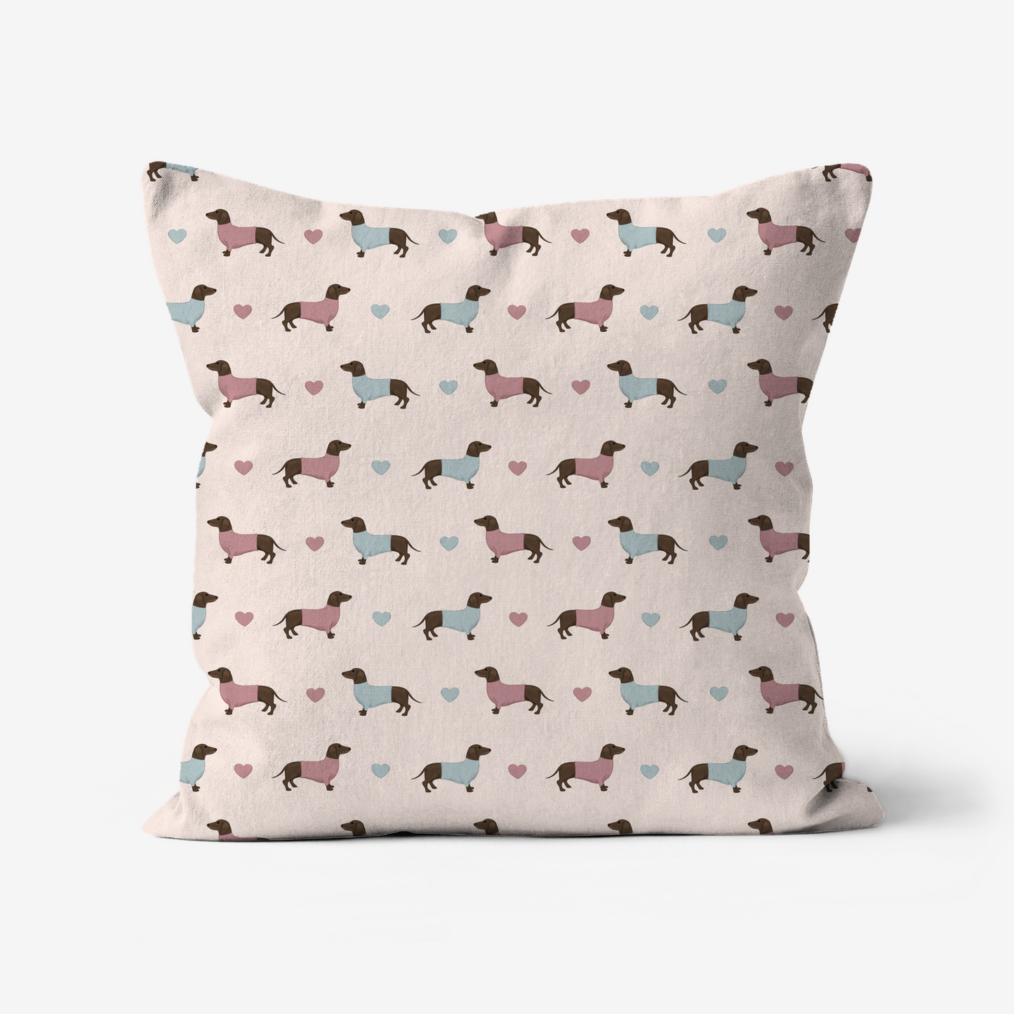 Dachshunds and Hearts Cushion