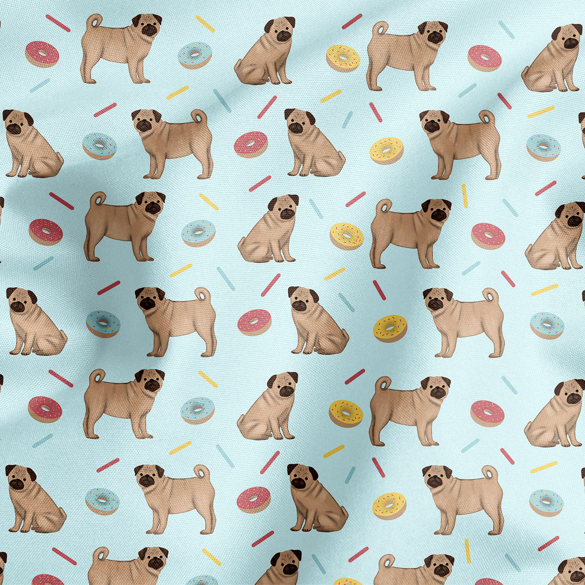 Pugs and Donuts Dog Bandana