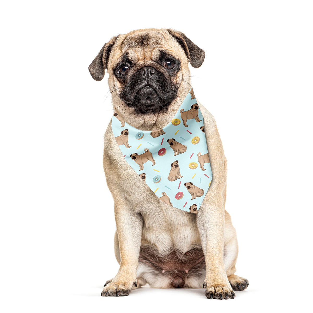 Pugs and Donuts Dog Bandana