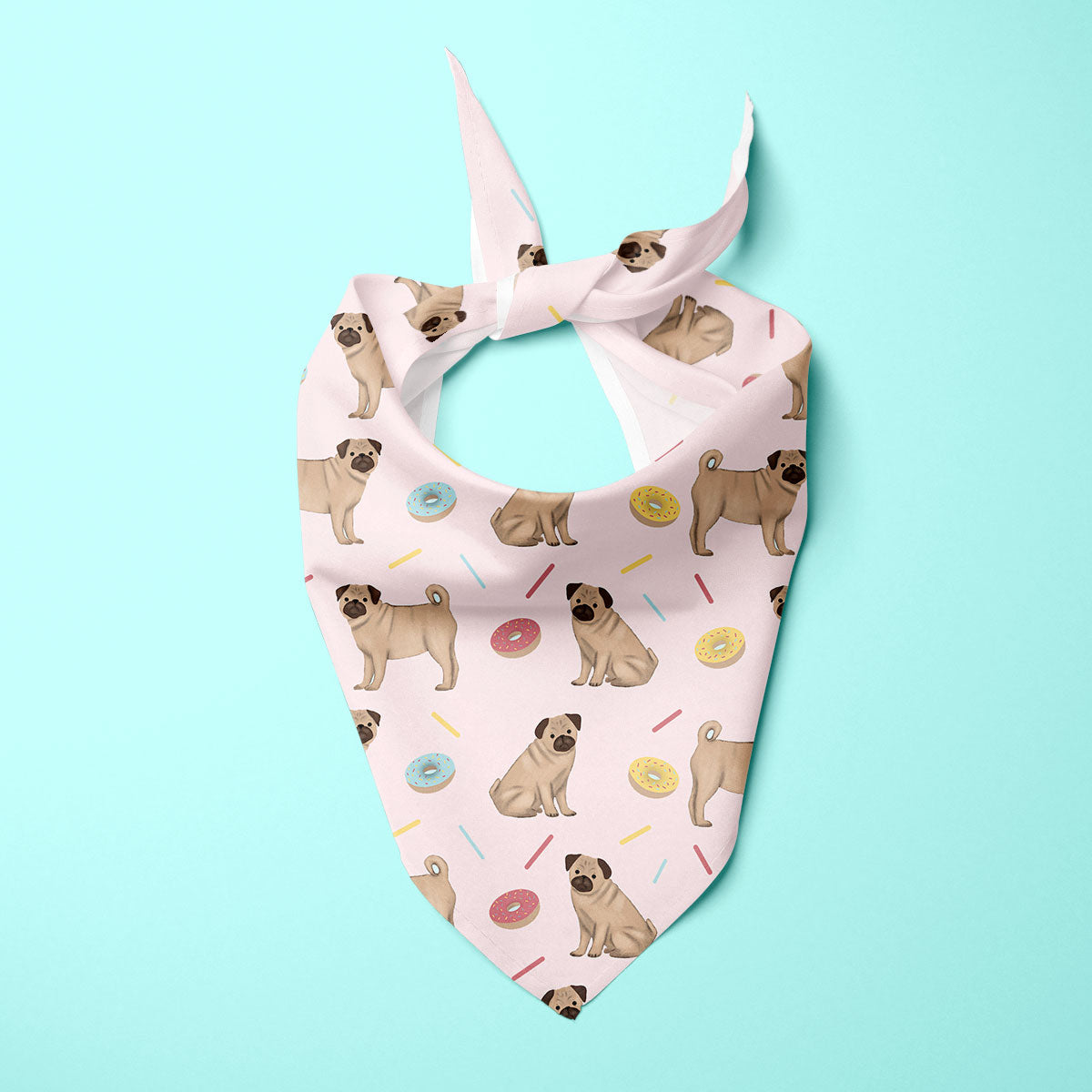 Pugs and Donuts Dog Bandana