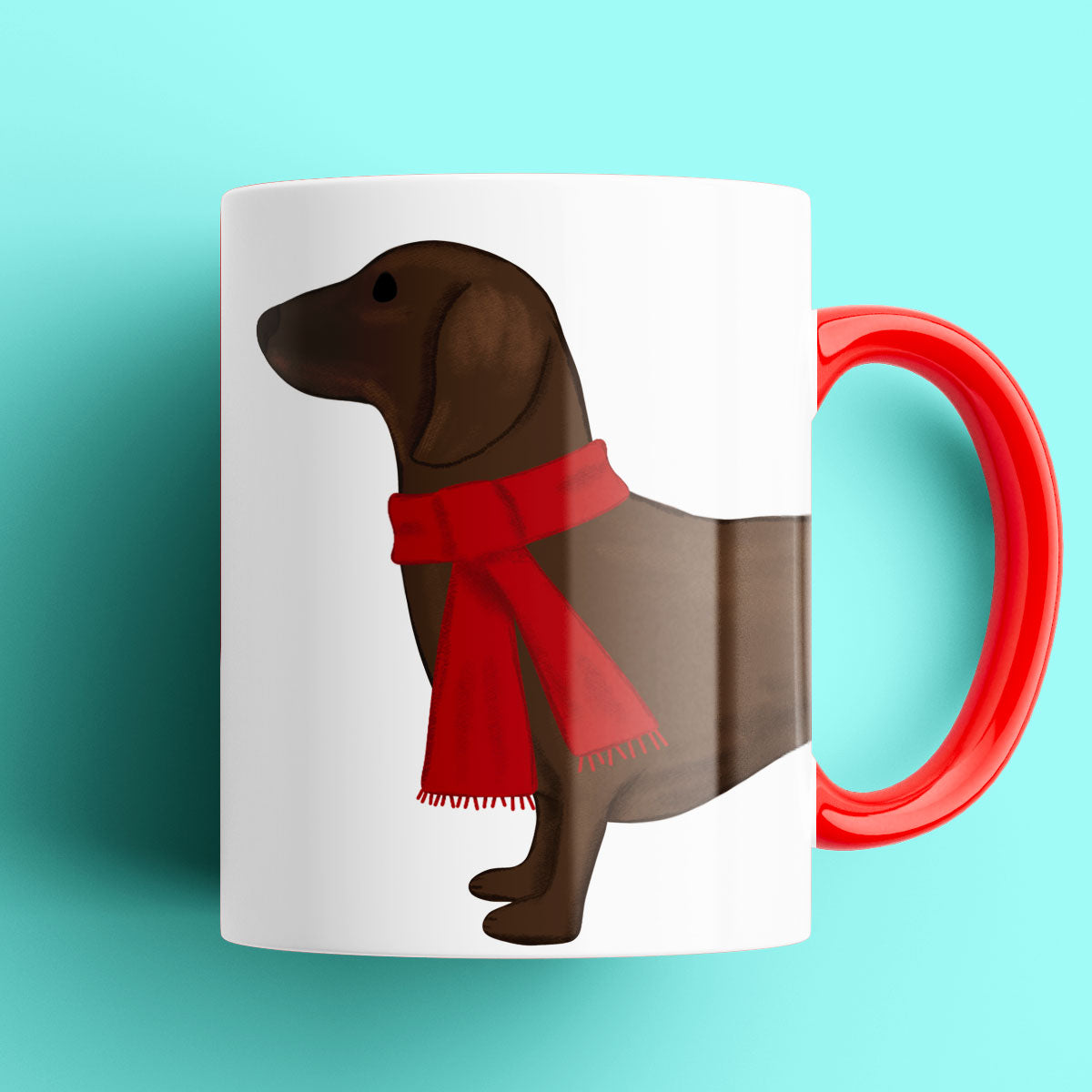 Set of Two Cosy Dachshunds Mugs