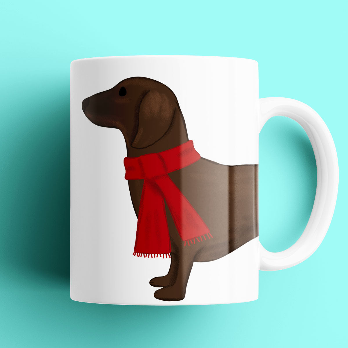 Set of Two Cosy Dachshunds Mugs