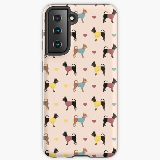 Chihuahuas and Hearts Samsung Galaxy Tough Case