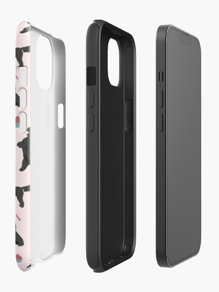 Black Cockapoos and Cupcakes iPhone Tough Case