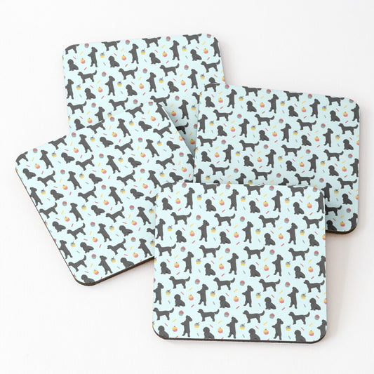 Black Cockapoos and Cupcakes Drinks Coaster