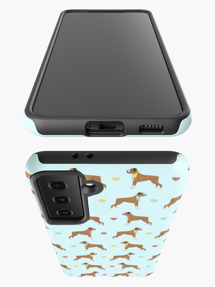 Boxer Dogs and Hearts Samsung Galaxy Tough Case