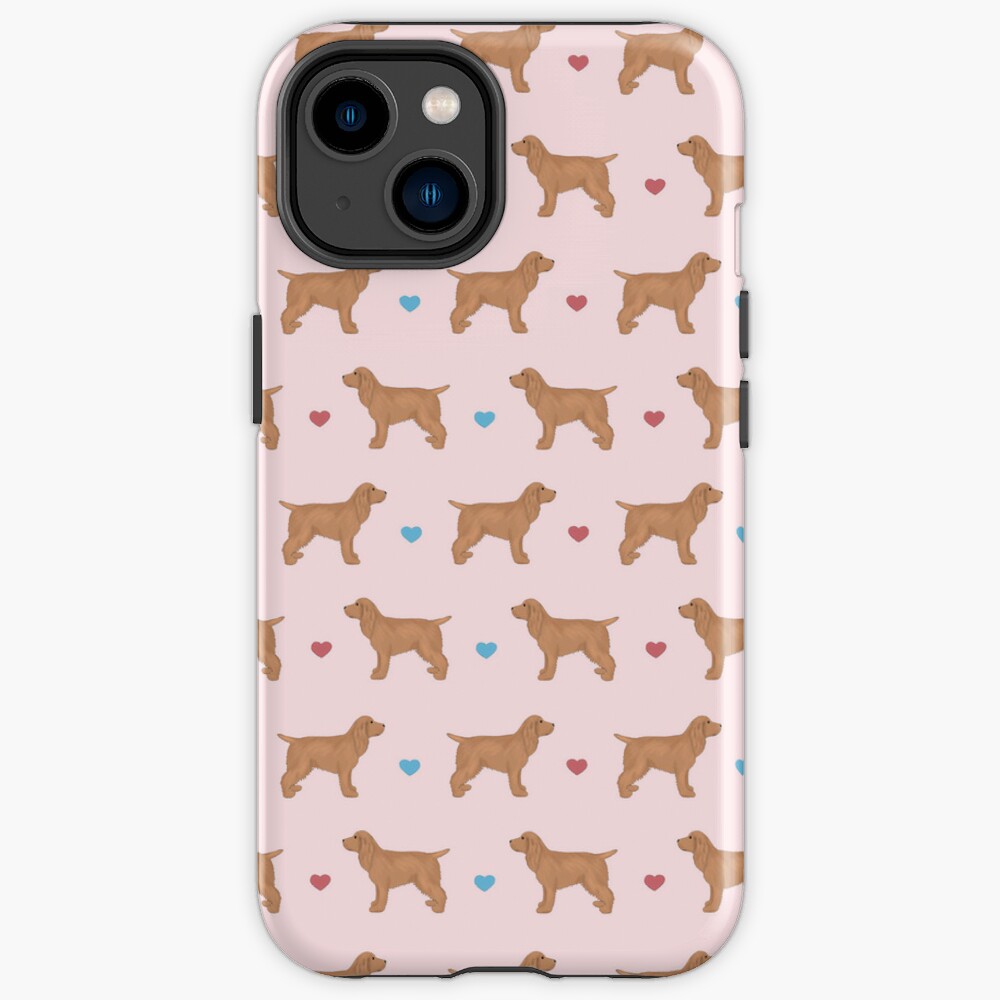 Golden Cocker Spaniels and Hearts iPhone Tough Case