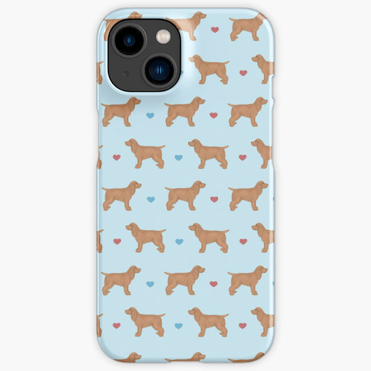 Golden Cocker Spaniels and Hearts iPhone Snap Case