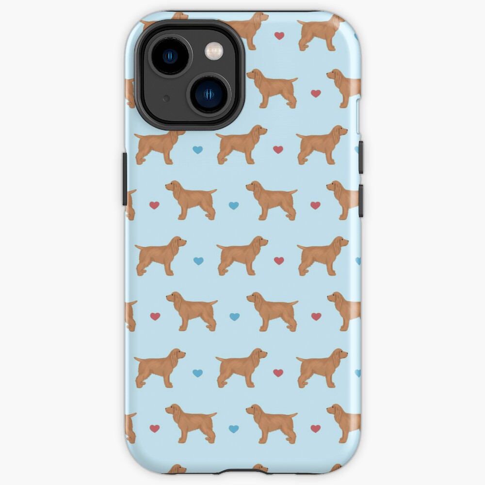 Golden Cocker Spaniels and Hearts iPhone Tough Case