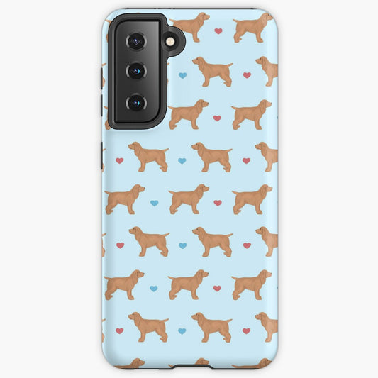 Golden Cocker Spaniel and Hearts Samsung Galaxy Tough Case