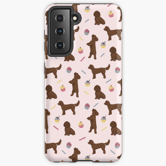 Chocolate Cockapoos and Cupcakes Samsung Galaxy Tough Case