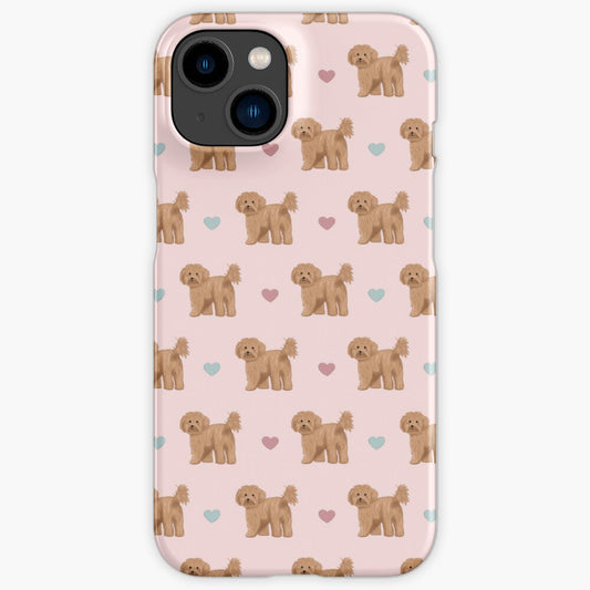 Cavapoos and Hearts iPhone Snap Case