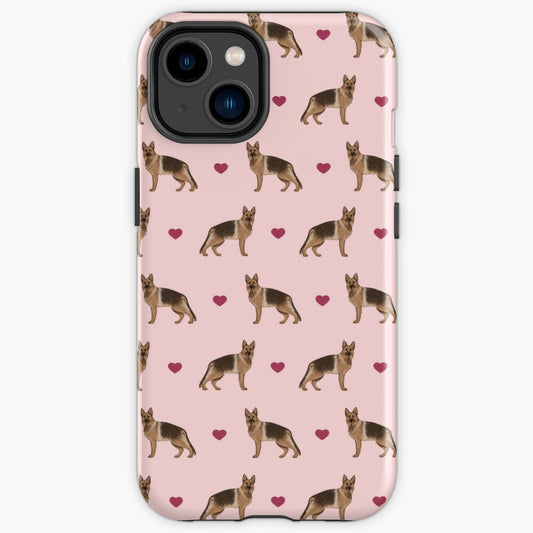 German Shepherds and Hearts iPhone Tough Case