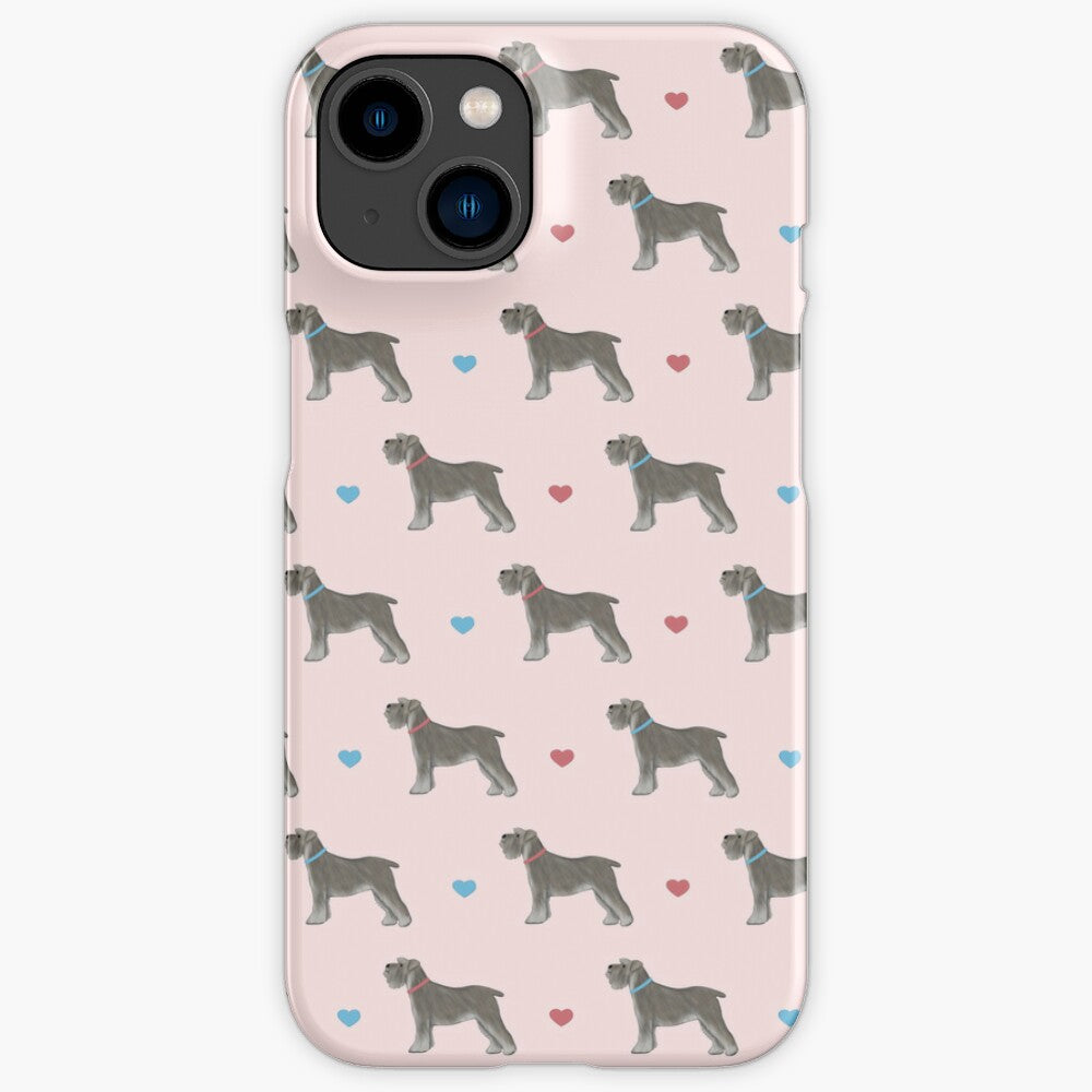 Miniature Schnauzer and Hearts iPhone Snap Case