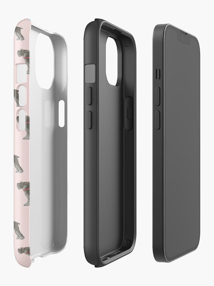 Miniature Schnauzer and Hearts iPhone Tough Case