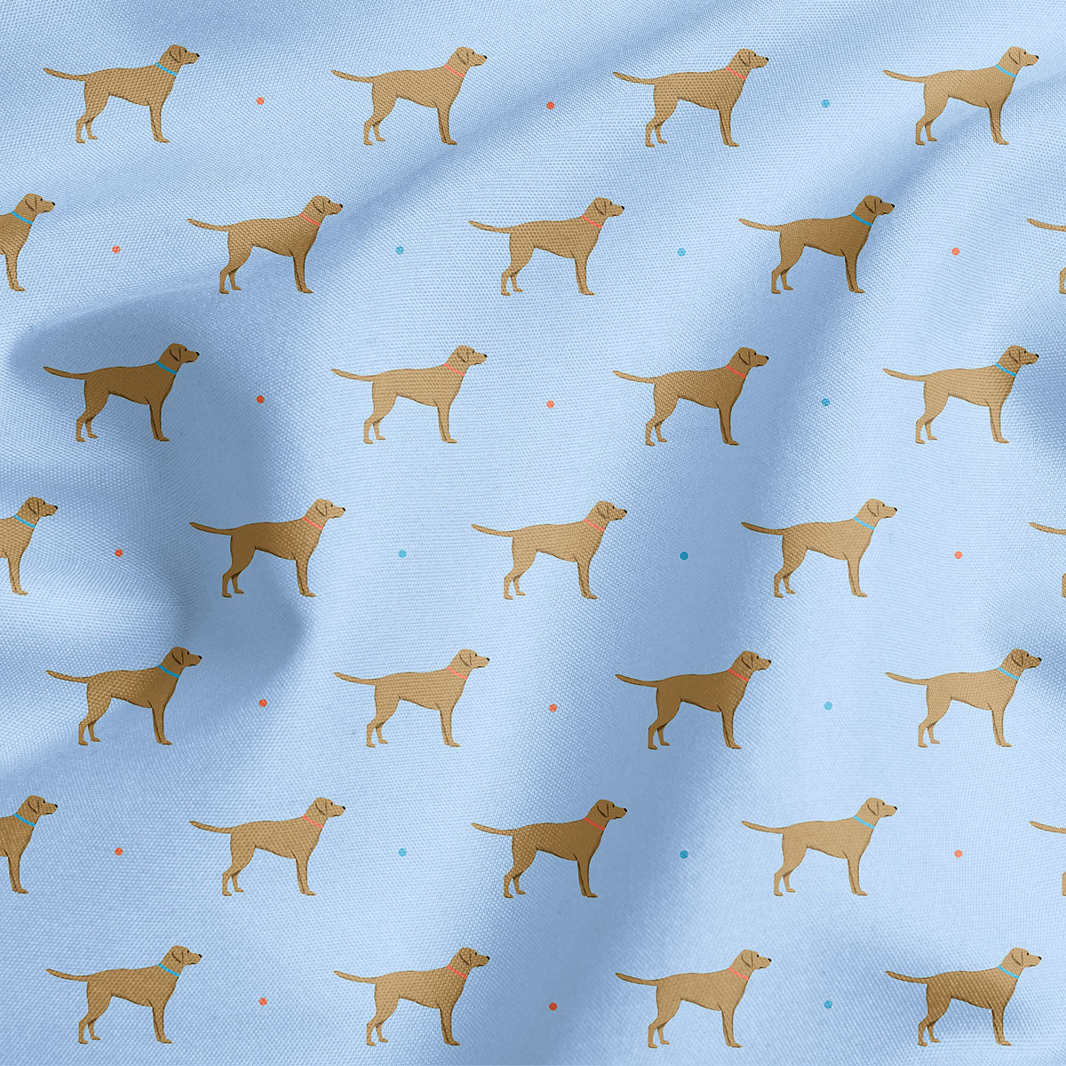 Yellow Labrador Pattern Dog Bandana